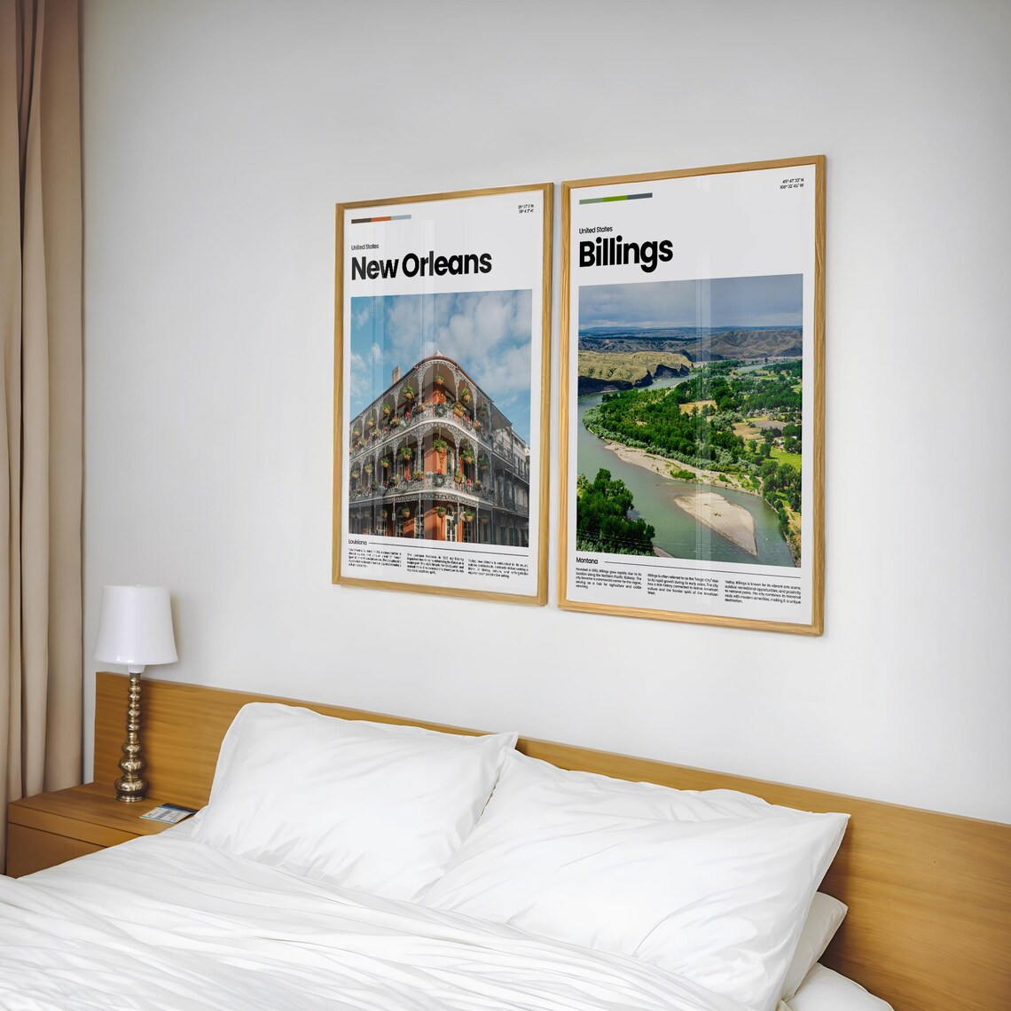 Billings Montana River Canyon Rims Western Land Travel Poster - Image 2