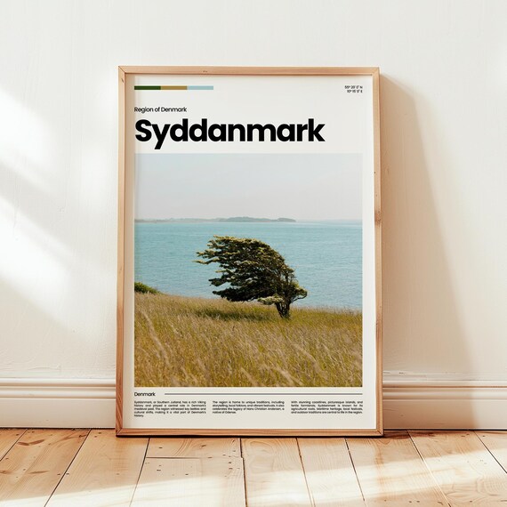 Syddanmark Poster Print Photo Wall Art Denmark Travel Gift