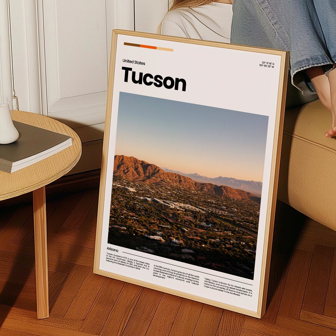 Tucson Arizona Desert Mountain Sunset Travel Photography Poster - Image 3