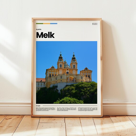 Melk Poster Print Photo Wall Art Austria Travel Gift
