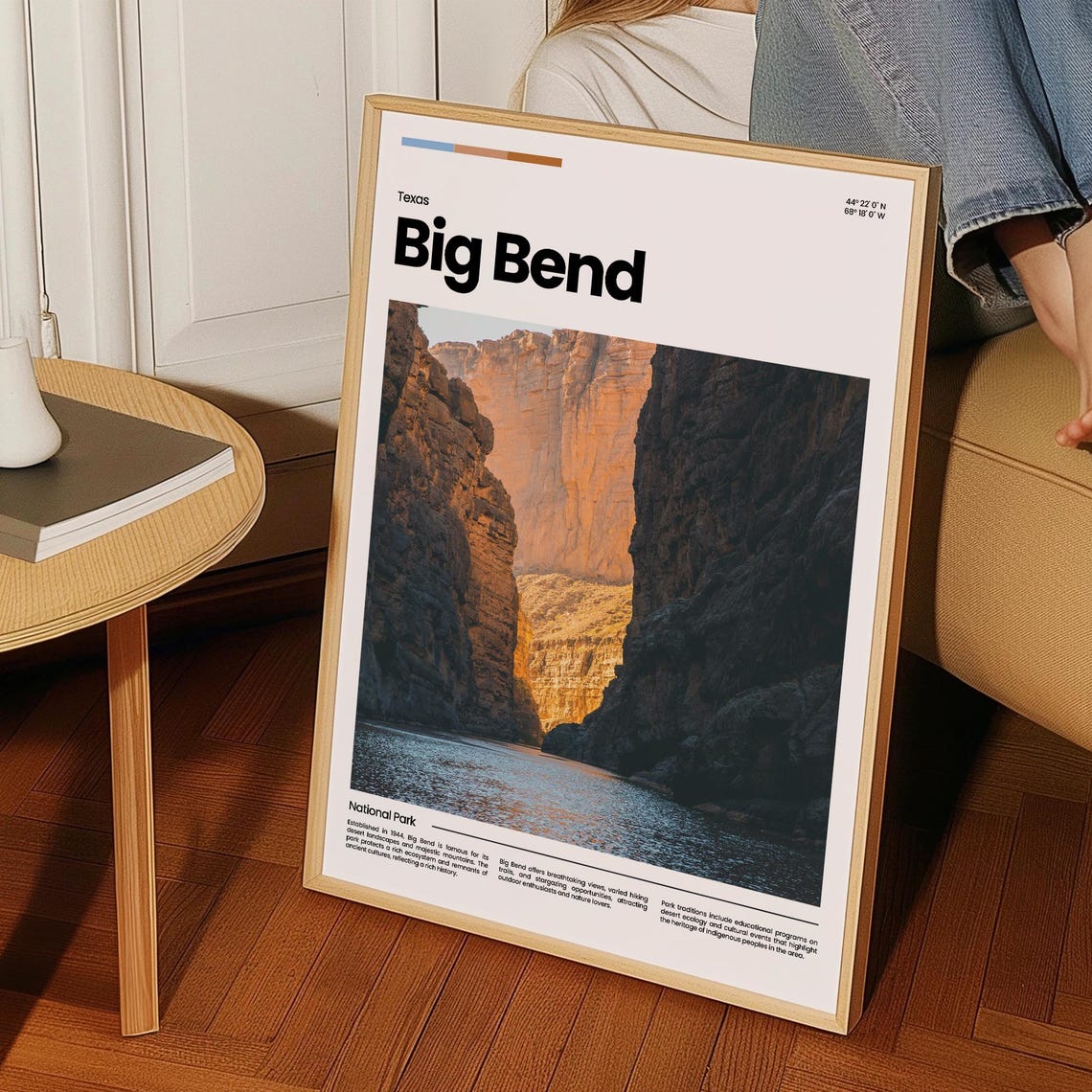 Big Bend National Park Texas Desert River Canyon Sunset Glow Poster - Image 3