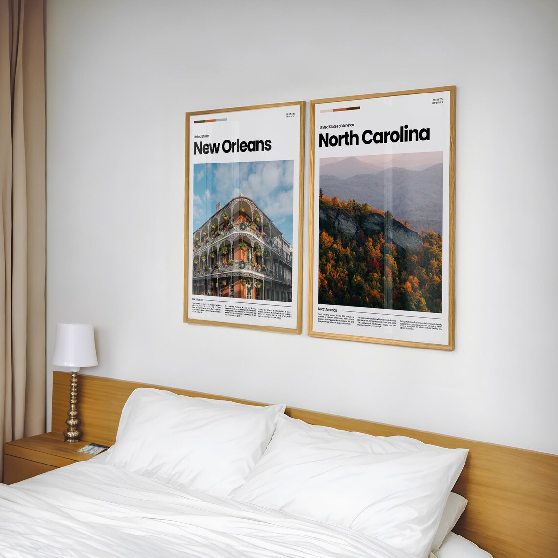 North Carolina Blue Ridge Autumn Cliffs Fall Foliage Scenic Poster - Image 2