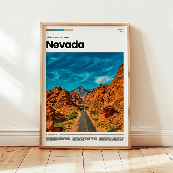 Nevada Poster Print Photo Wall Art United States Travel Gift
