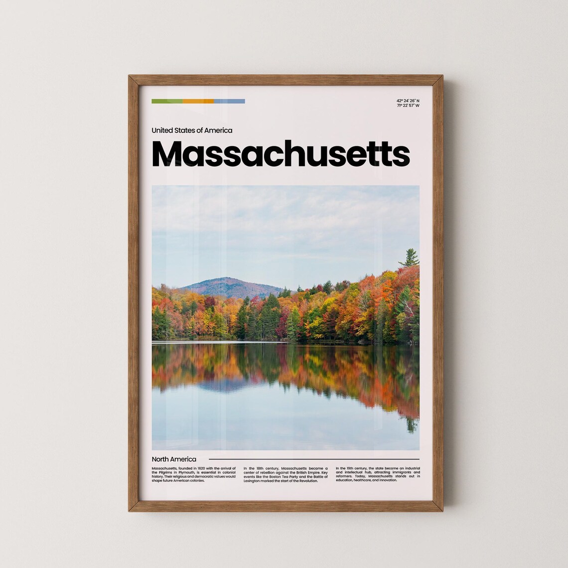 Massachusetts Travel Poster Massachusetts Poster Massachusetts Photo Poster Massachusetts Art Print Usa Poster Travel Gift