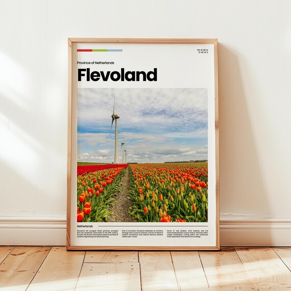 Flevoland Poster Print Photo Wall Art Netherlands Travel Gift