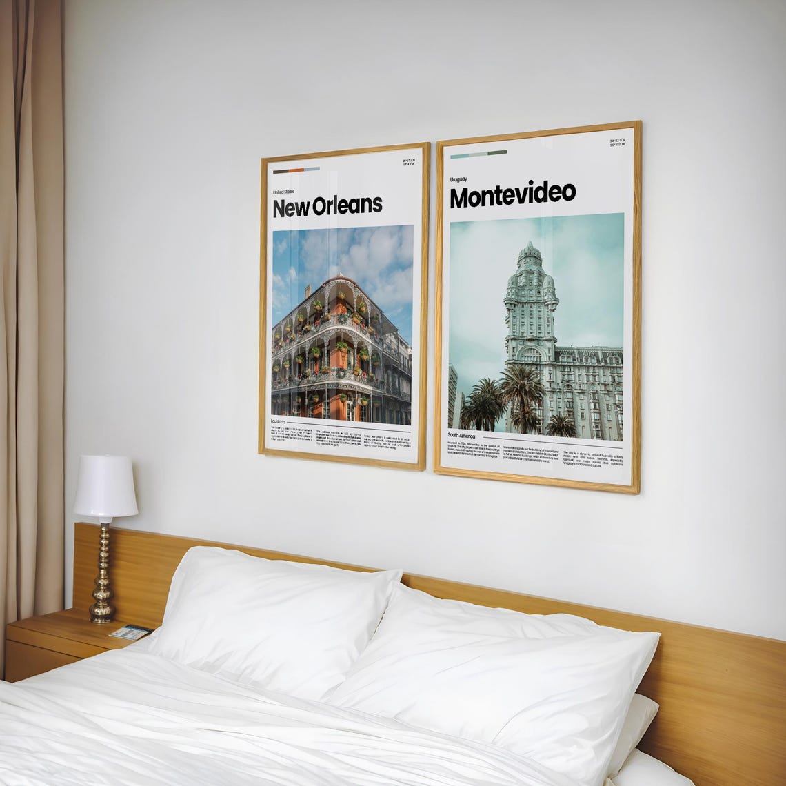 Montevideo Palacio Salvo Landmark Palms Uruguay Capital Travel Poster - Image 2