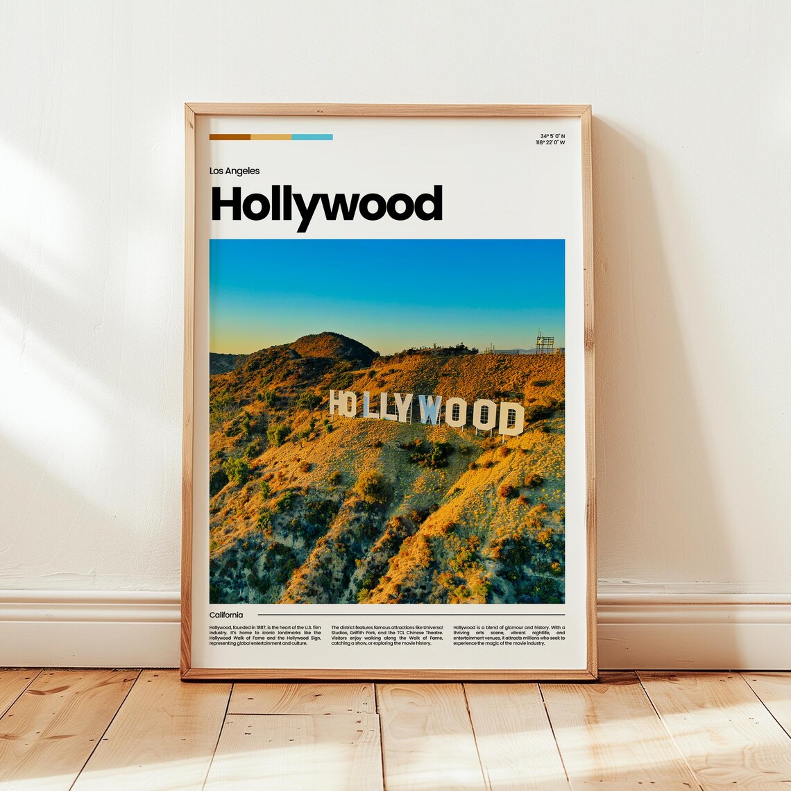 Hollywood Poster Print Photo Wall Art Travel Gift