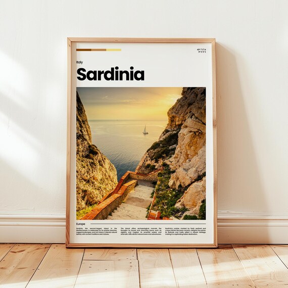 Sardina Poster Print Photo Wall Art Italy Travel Gift