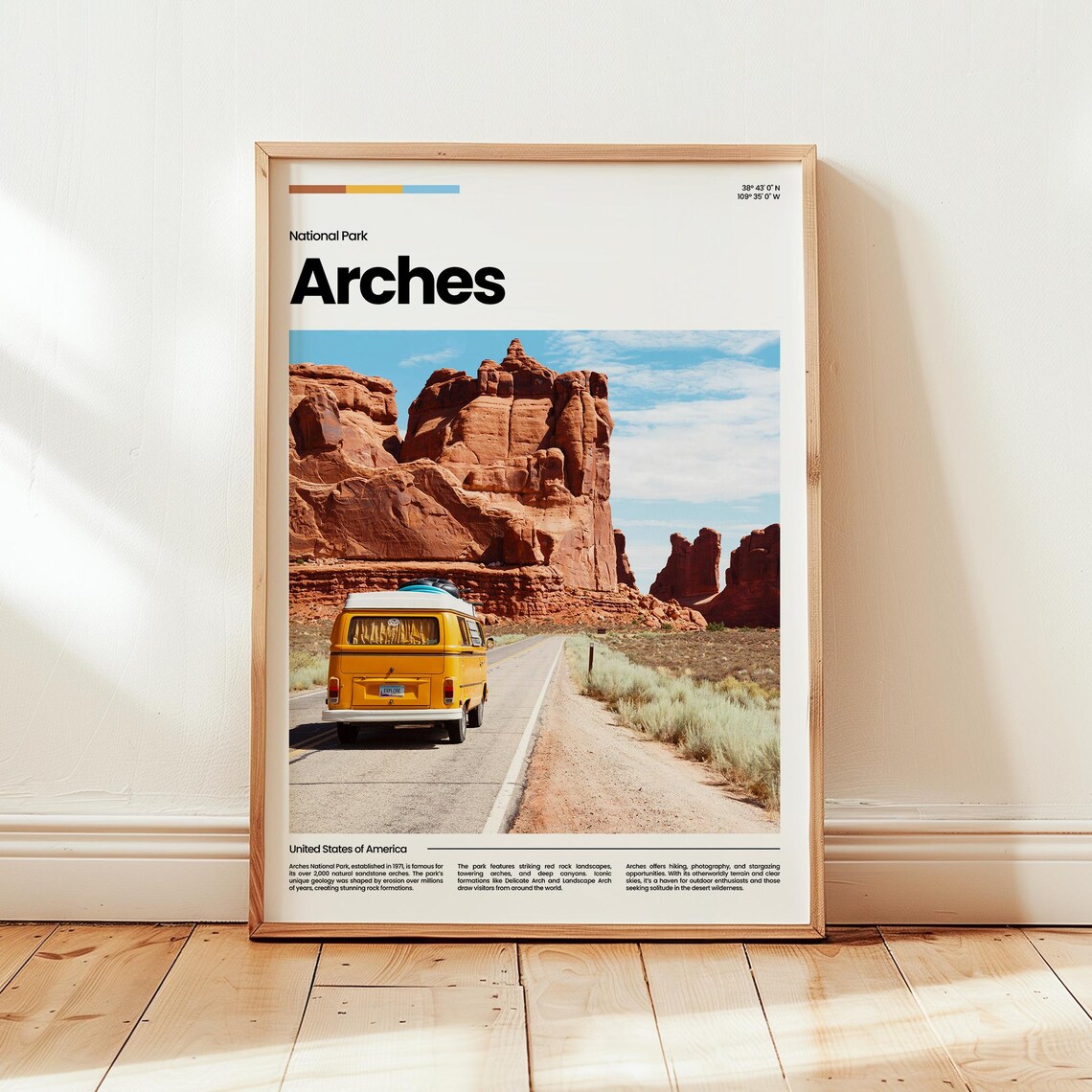 Arches National Park Poster Print America Travel Gift