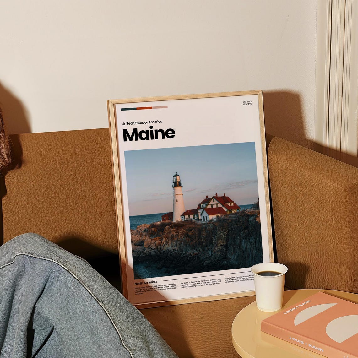 Maine Portland Head Lighthouse Rocky Coast Sunset Scenic Poster - Image 4