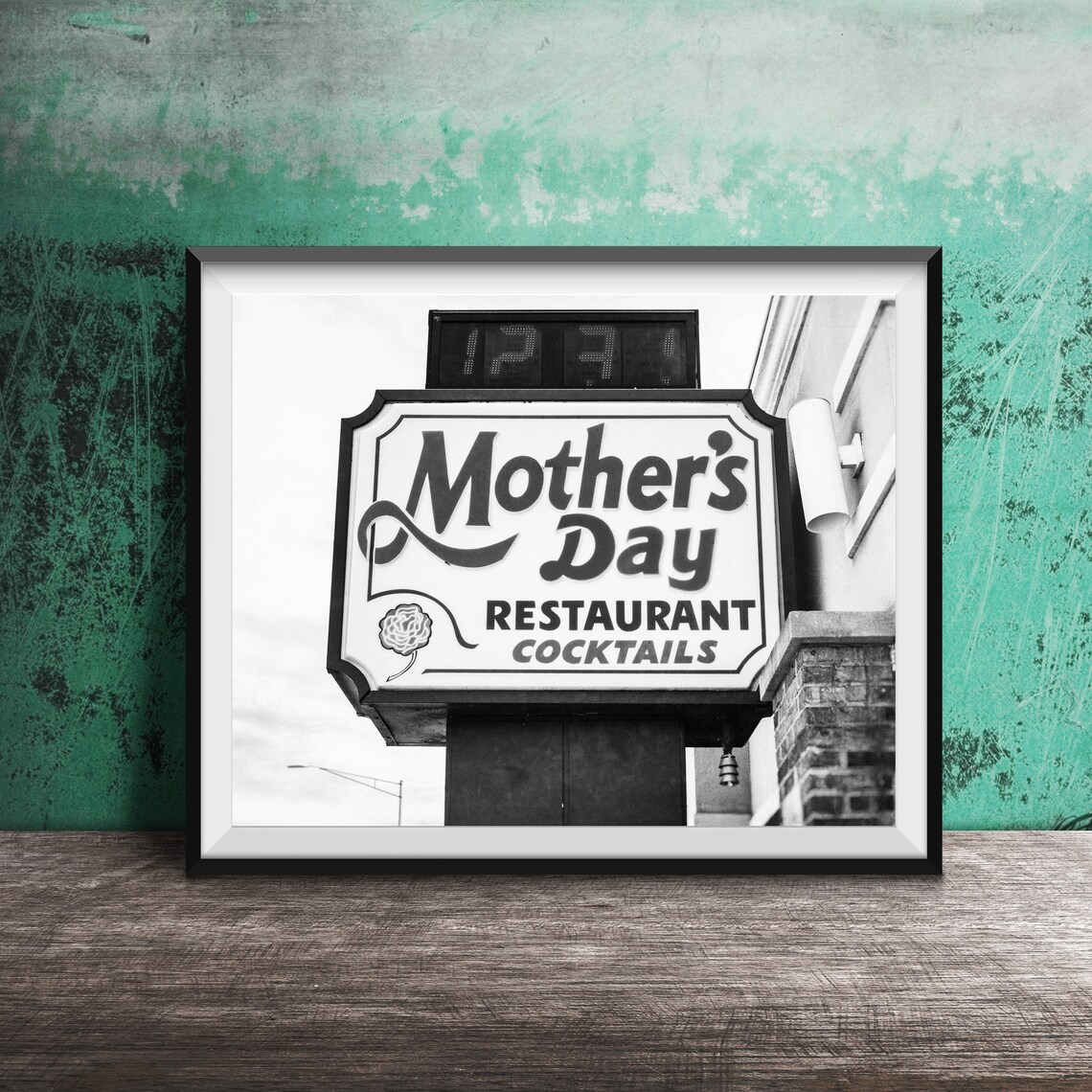 Mother's Day Restaurant Cocktails Retro Sign Photography Poster - Image 2