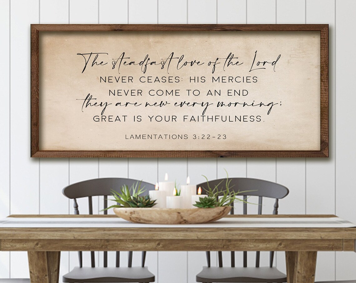 Steadfast Love Scripture Wall Art, Old Paper Style