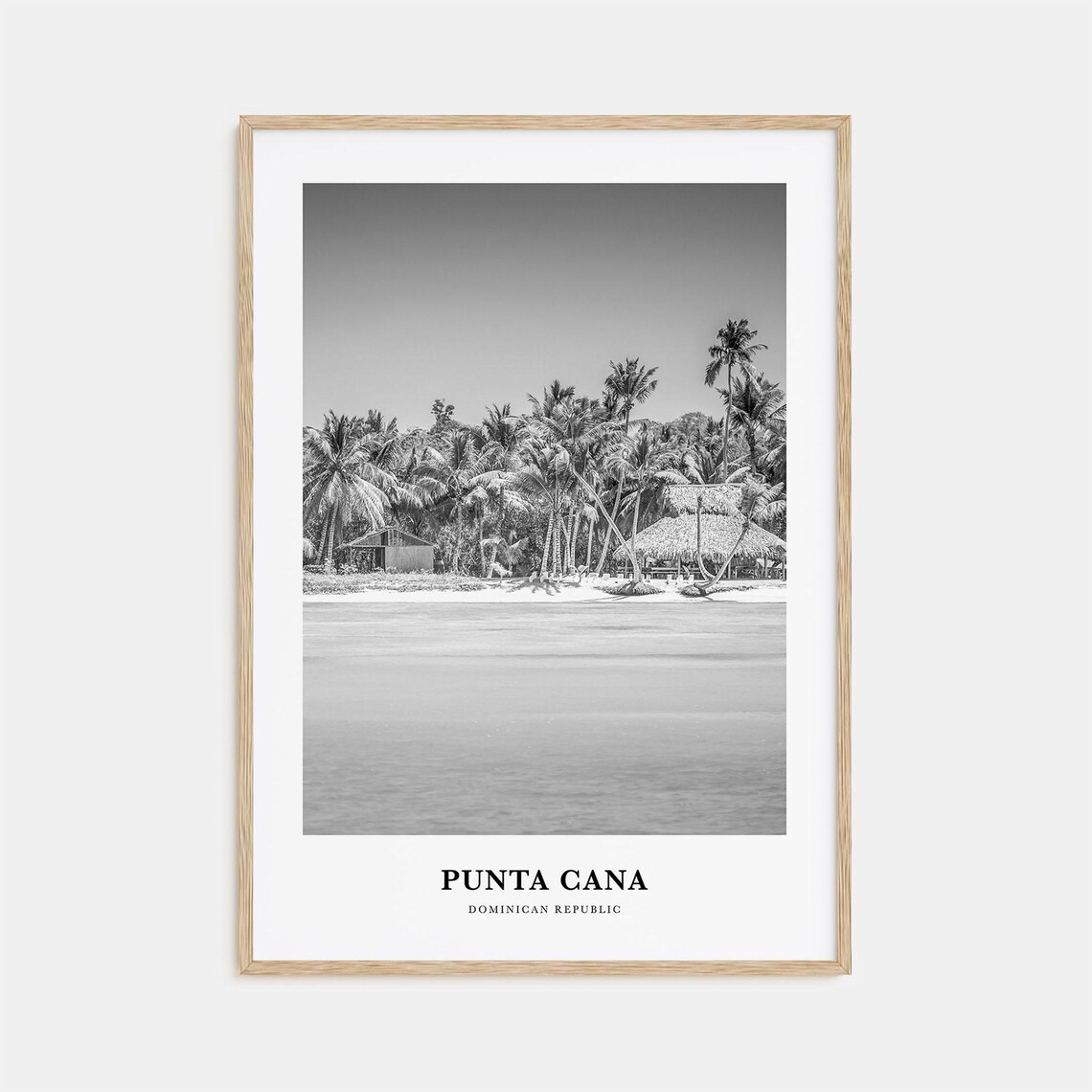 Punta Cana Dominican Republic Palm Beach Huts Photography Poster