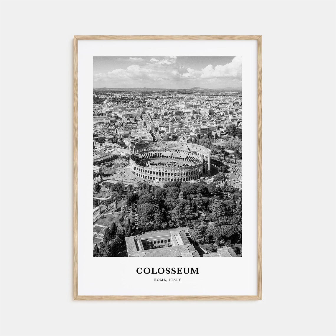 Colosseum Rome Italy Aerial View Ancient Amphitheater Poster