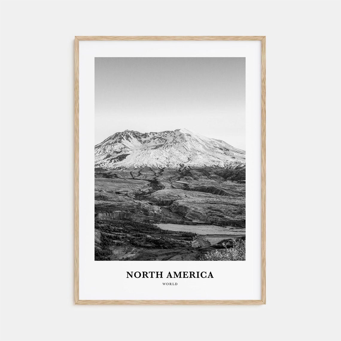 North America Great Volcano Summit Over Vast Lava Plain Poster