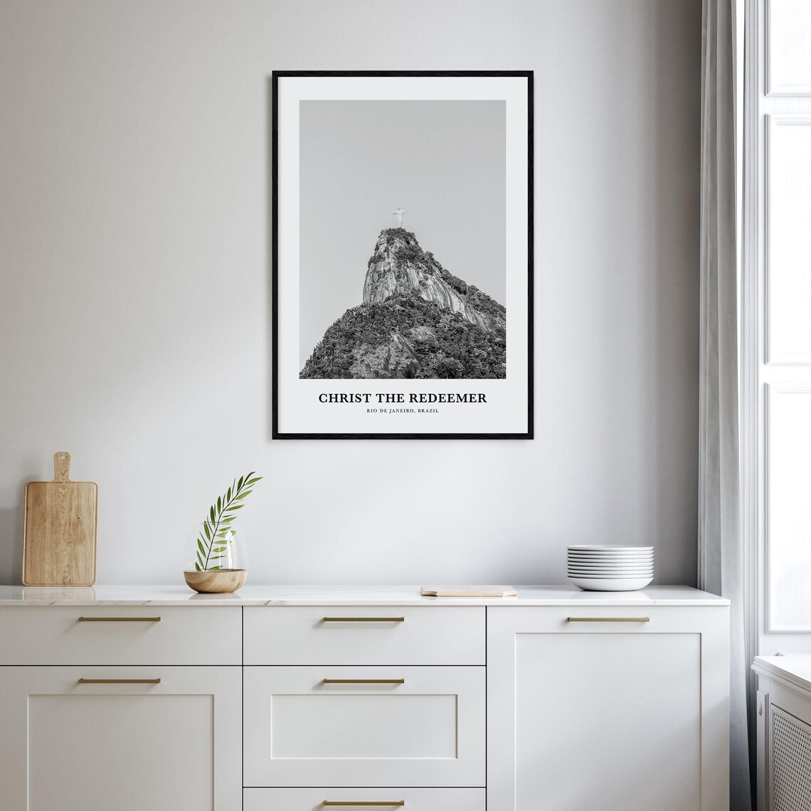 Christ the Redeemer Statue Atop Corcovado Mountain Peak Poster - Image 2