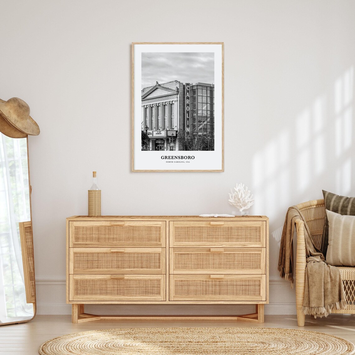 Greensboro Wall Art No 1 Greensboro Wall Decor Greensboro Poster Greensboro Home Decor Greensboro Travel Gift Greensboro Travel Print - Image 3