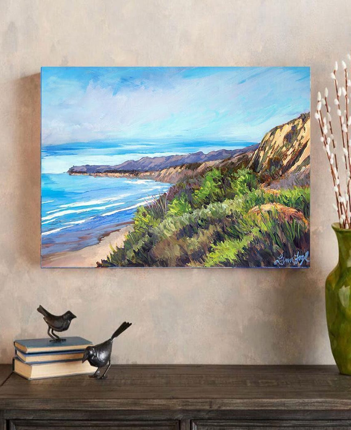 Rincon Beach Ventura Coastal Bluffs Surf View California Poster - Image 5