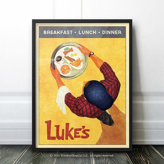 Luke's Diner Retro Kitchen Coffee Art Print