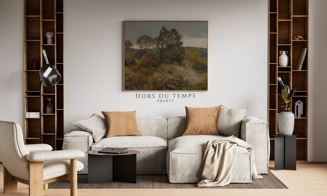 Muted Tones Autumn Forest Landscape Moody Rustic Farmhouse Art Hors Du Temps Prints - Image 2