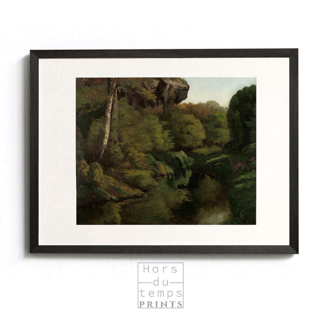 Muted Green Tones Moody Landscape Vintage Rustic Farmhouse Art Hors Du Temps Prints - Image 2