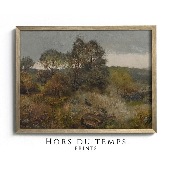 Muted Tones Autumn Forest Landscape Moody Rustic Farmhouse Art Hors Du Temps Prints