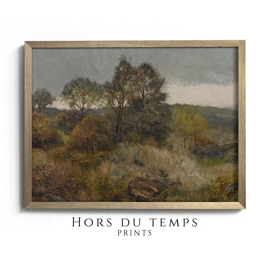 Muted Tones Autumn Forest Landscape Moody Rustic Farmhouse Art Hors Du Temps Prints