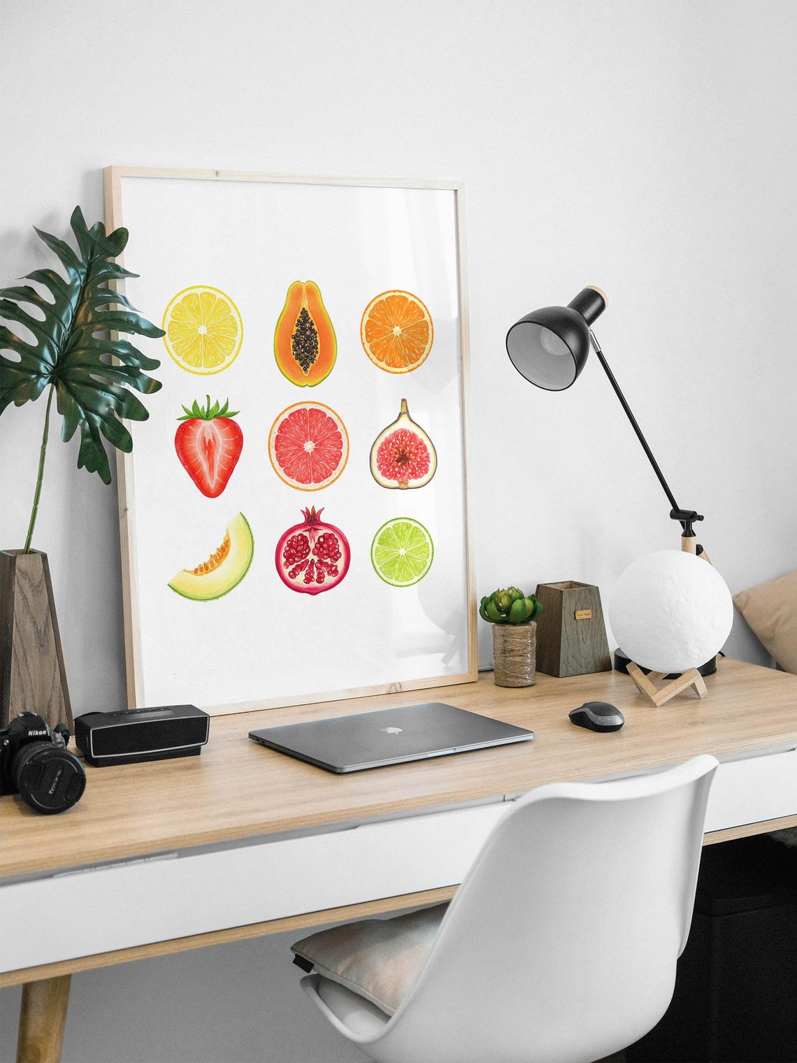 Fruit Art Print, Citrus Illustration Kitchen Decor - Image 3