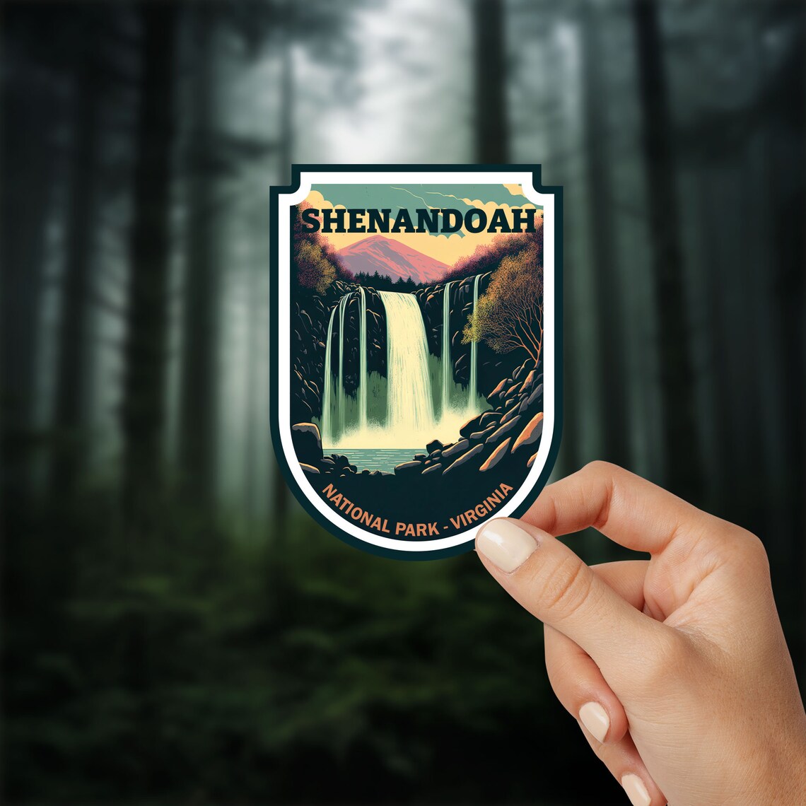 Shenandoah National Park Vinyl Sticker Poster