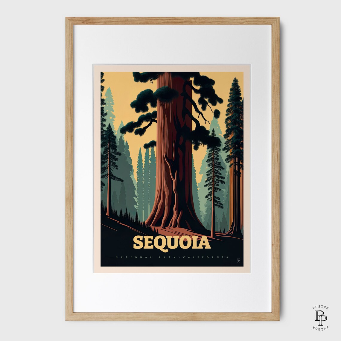 Sequoia National Park Travel Poster, National Park Gift - Image 2
