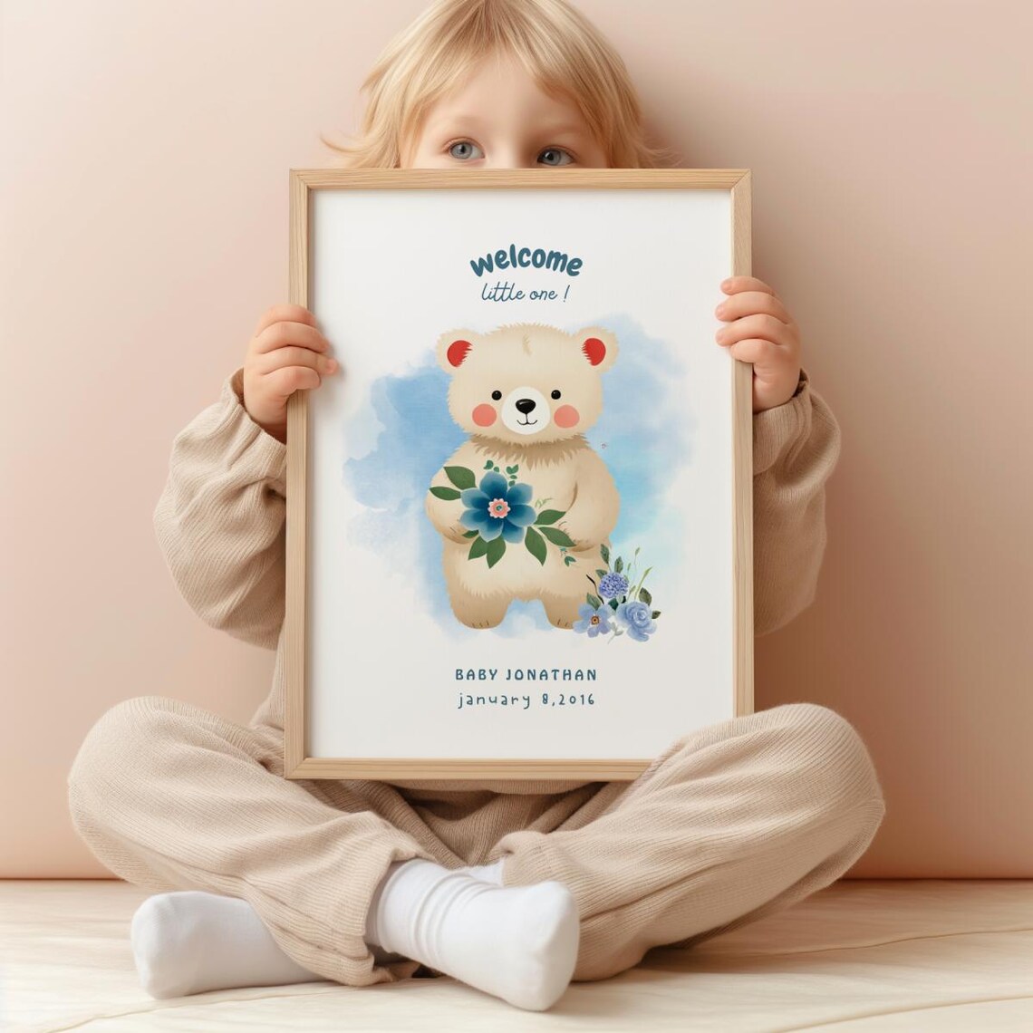 Welcome Newborn Baby Personalised Date Birth Keepsake - Image 4