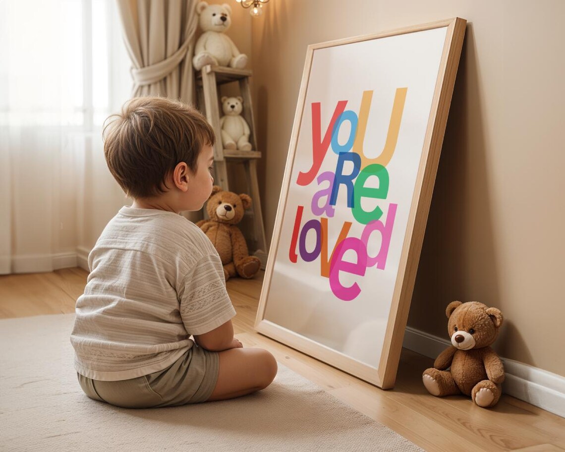 Have A Good Day Colorful Retro Typography Bedroom Quote Poster - Image 2