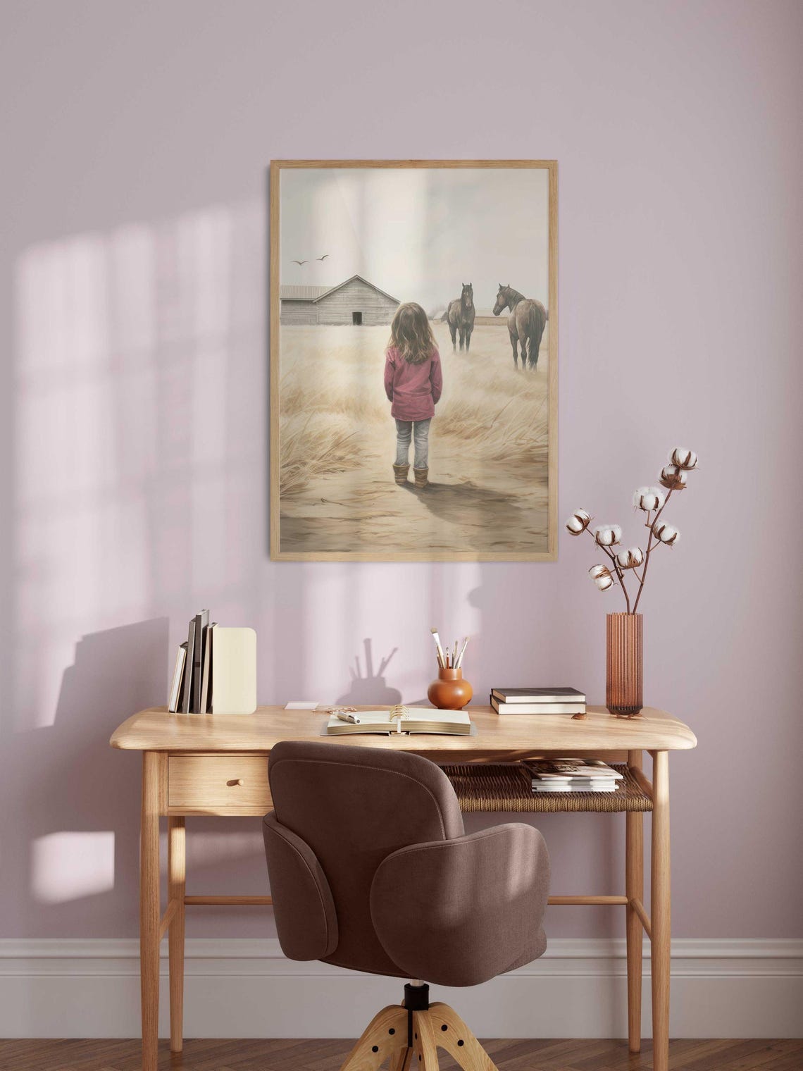 Horse Nursery Art Horse Gift For Girl Horse Stable Art Equestrian Girls Room Horse Lover Art Horse Decor Girls - Image 4
