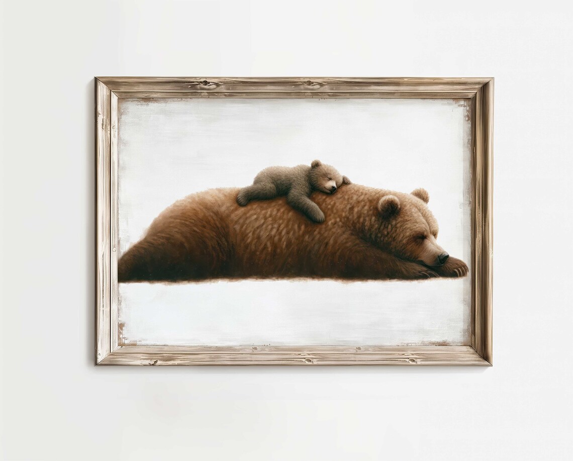 Bear Nursery Decor, Rustic Forest Animal Art Print - Image 3