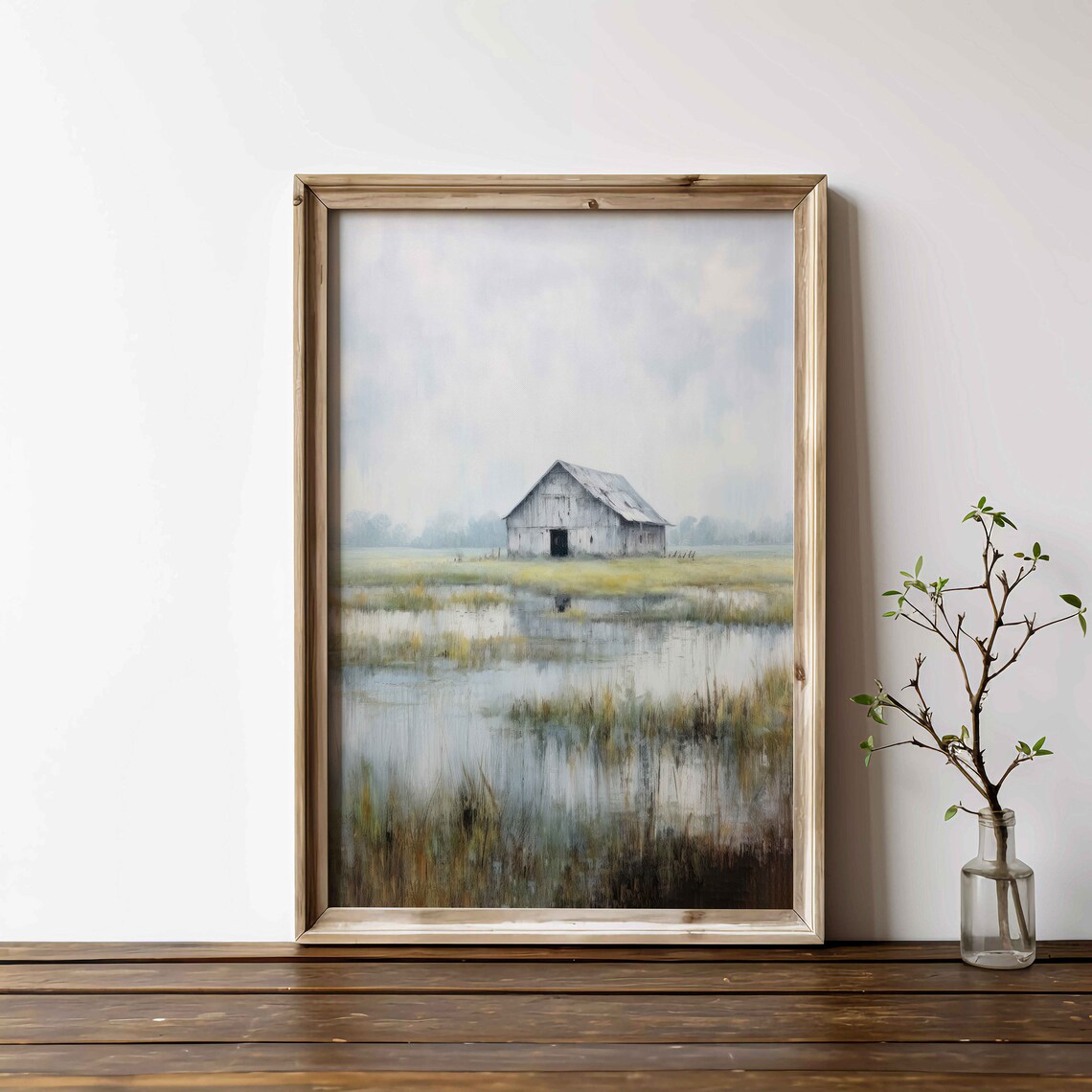 Barn Print, Rustic Farmhouse Vintage Countryside Art