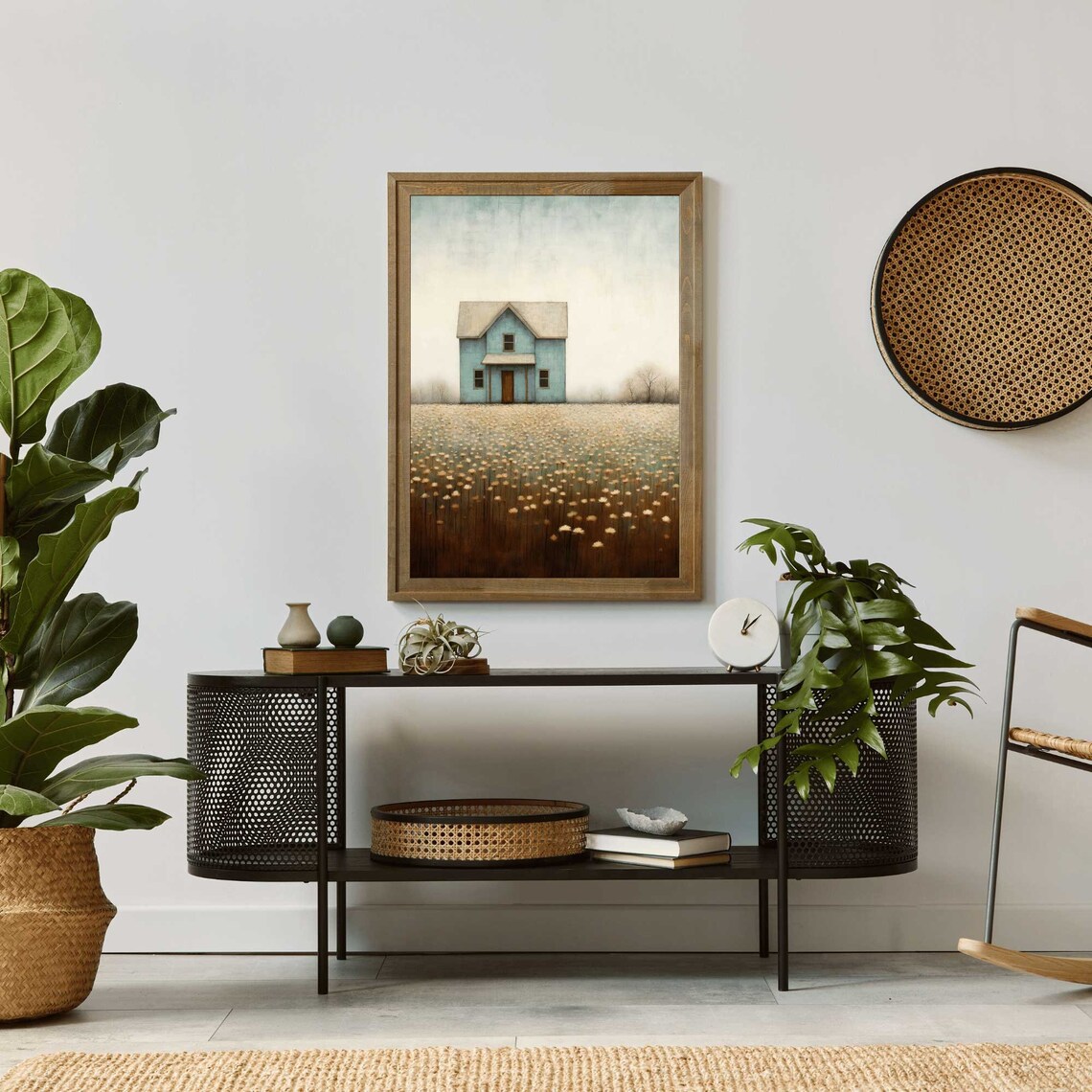 Country House Art Print, Rustic Farmhouse Decor - Image 2