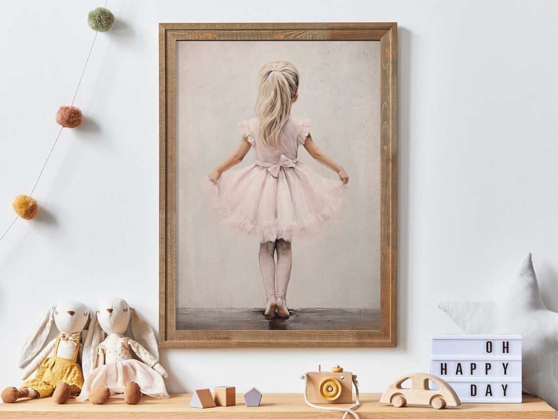 Ballerina Nursery Decor, Ballet Dancer Art Print
