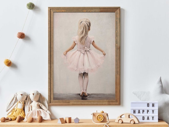 Ballerina Nursery Decor, Ballet Dancer Art Print