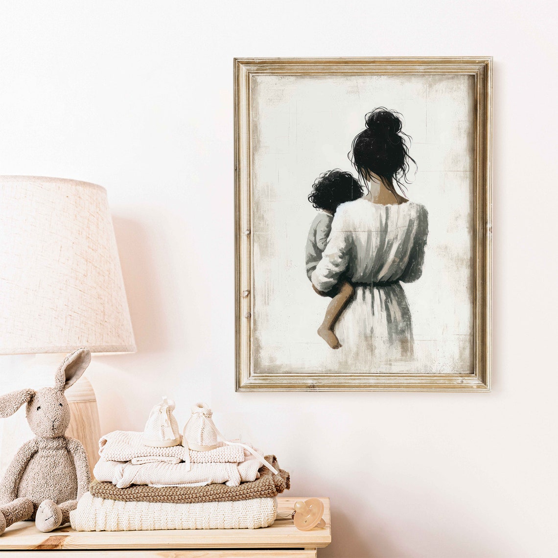 Mother Wall Art Mother And Son Print Gift For Mothers Parent Child Art Print Mother Painting Mother Son Bondprintable Vintage Wall Art - Image 2
