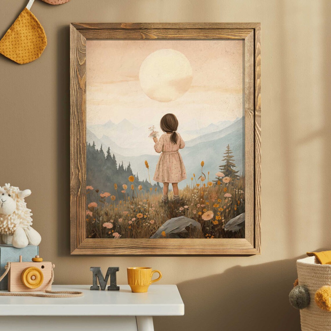 Girly Wall Art Print for Girls Nursery or Bedroom - Image 2