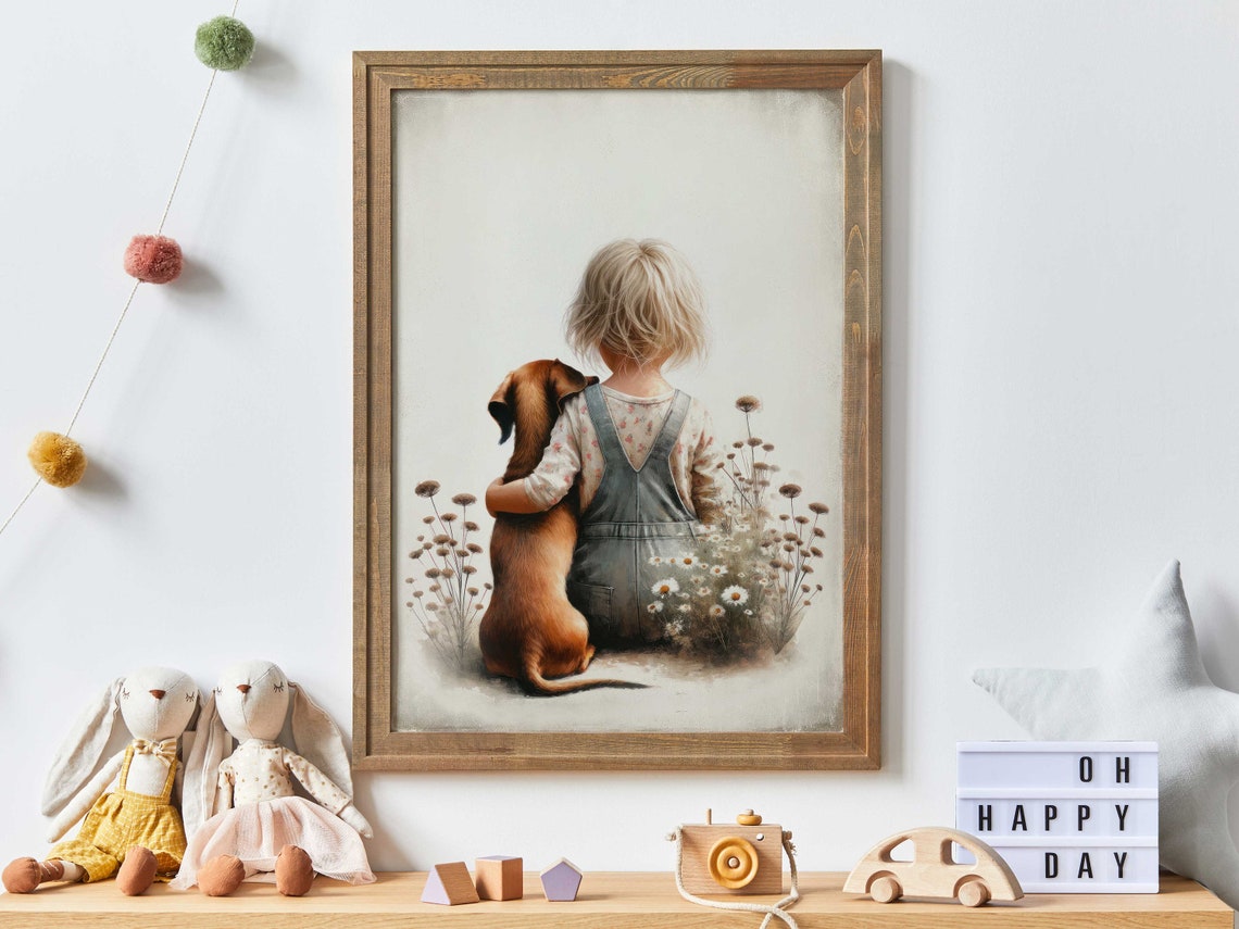 Dachshund Nursery Decor Art Print - Image 3