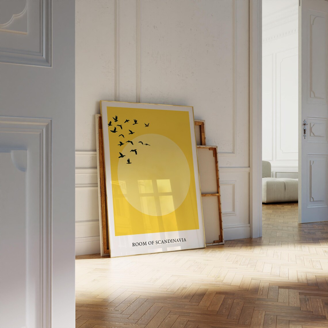 Japandi Art, Japanese Scandinavian Minimalist Sun Art - Image 4