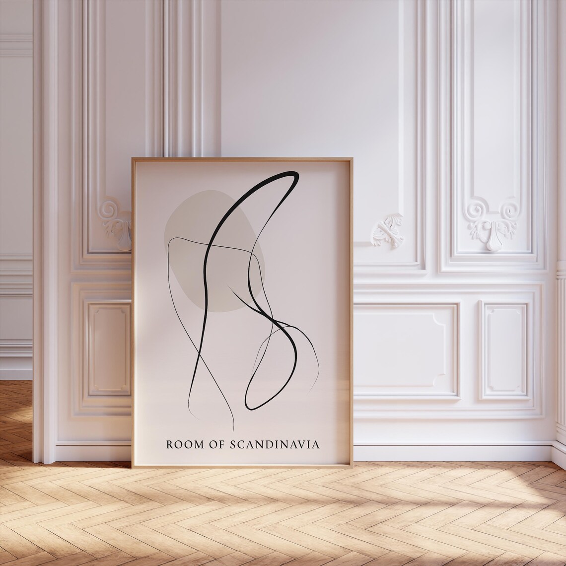 Minimalist Line Art, Scandinavian Abstract Silhouette