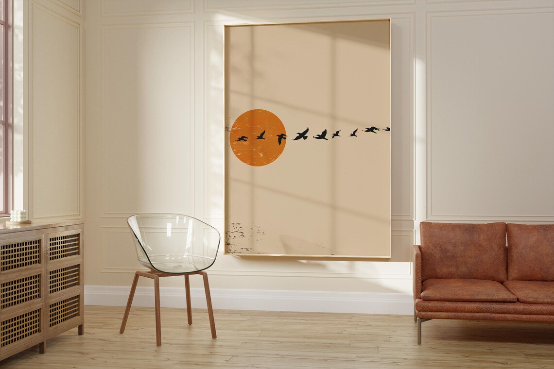 Japanese Art Japandi, Scandinavian Minimalist Poster - Image 2