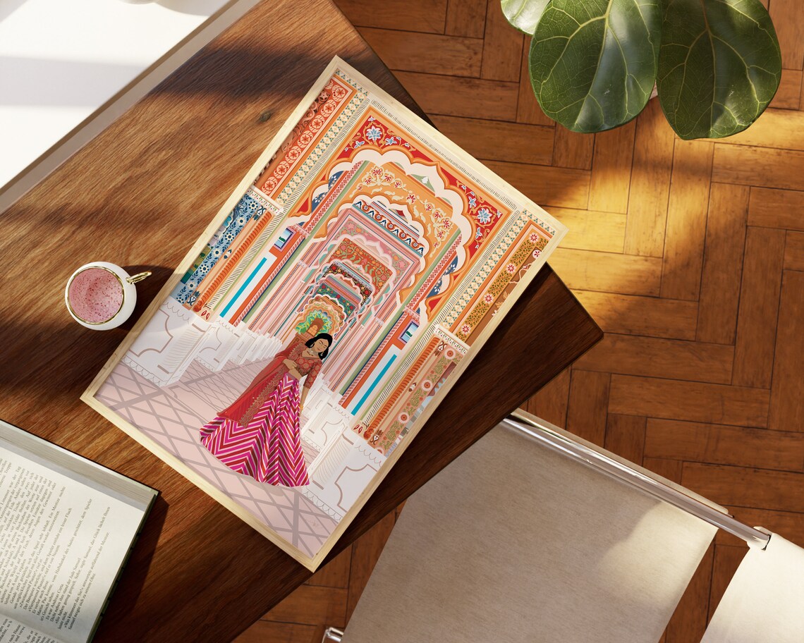 Jaipur Patrika Gate Indian Architecture Travel Poster - Image 2