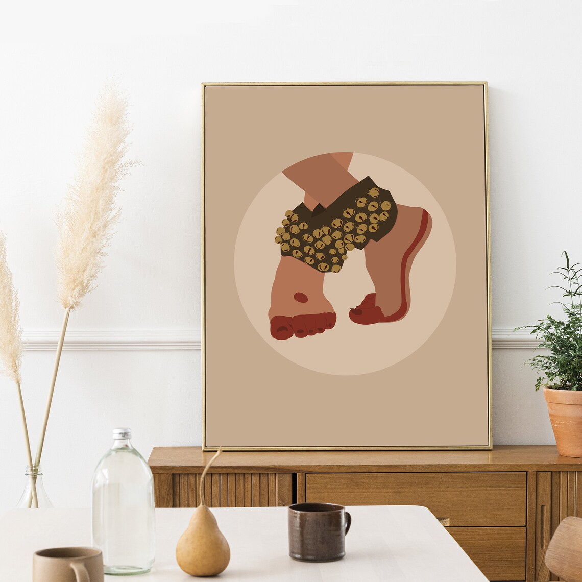 Dancer Feet Ghunghroo Art Print, Indian Dancer Art - Image 6