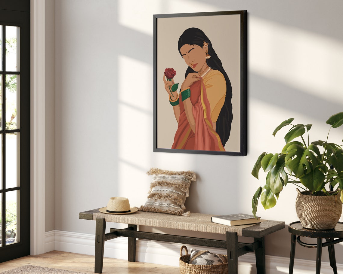 Indian Woman Art Print, Desi Wall Art - Image 2