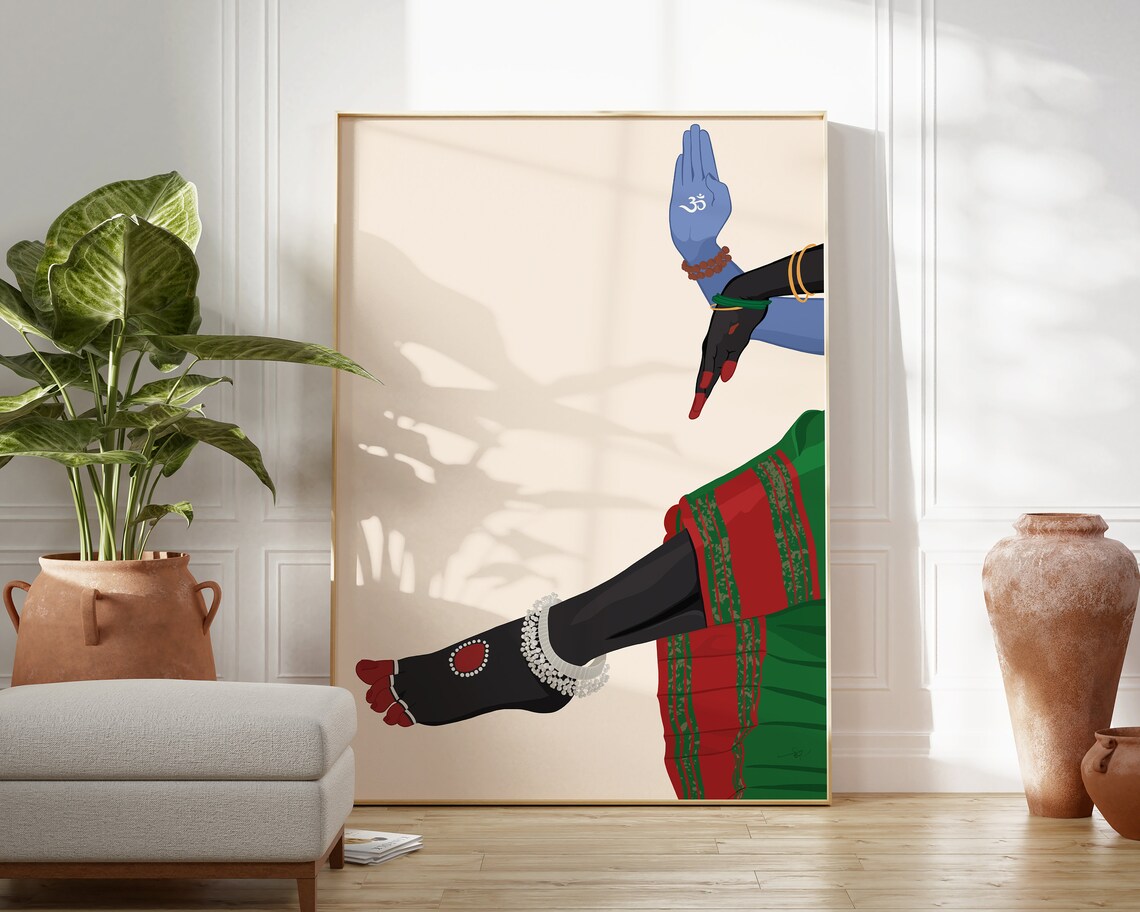 Ardhanarishvara Kali And Shiva Dancing Feet Art Print - Image 4