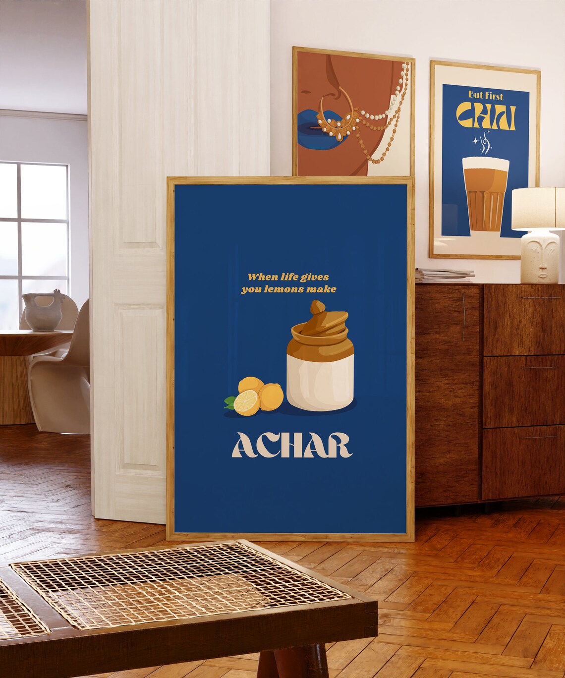 But First Chai Retro Vintage Typography Poster - Image 4