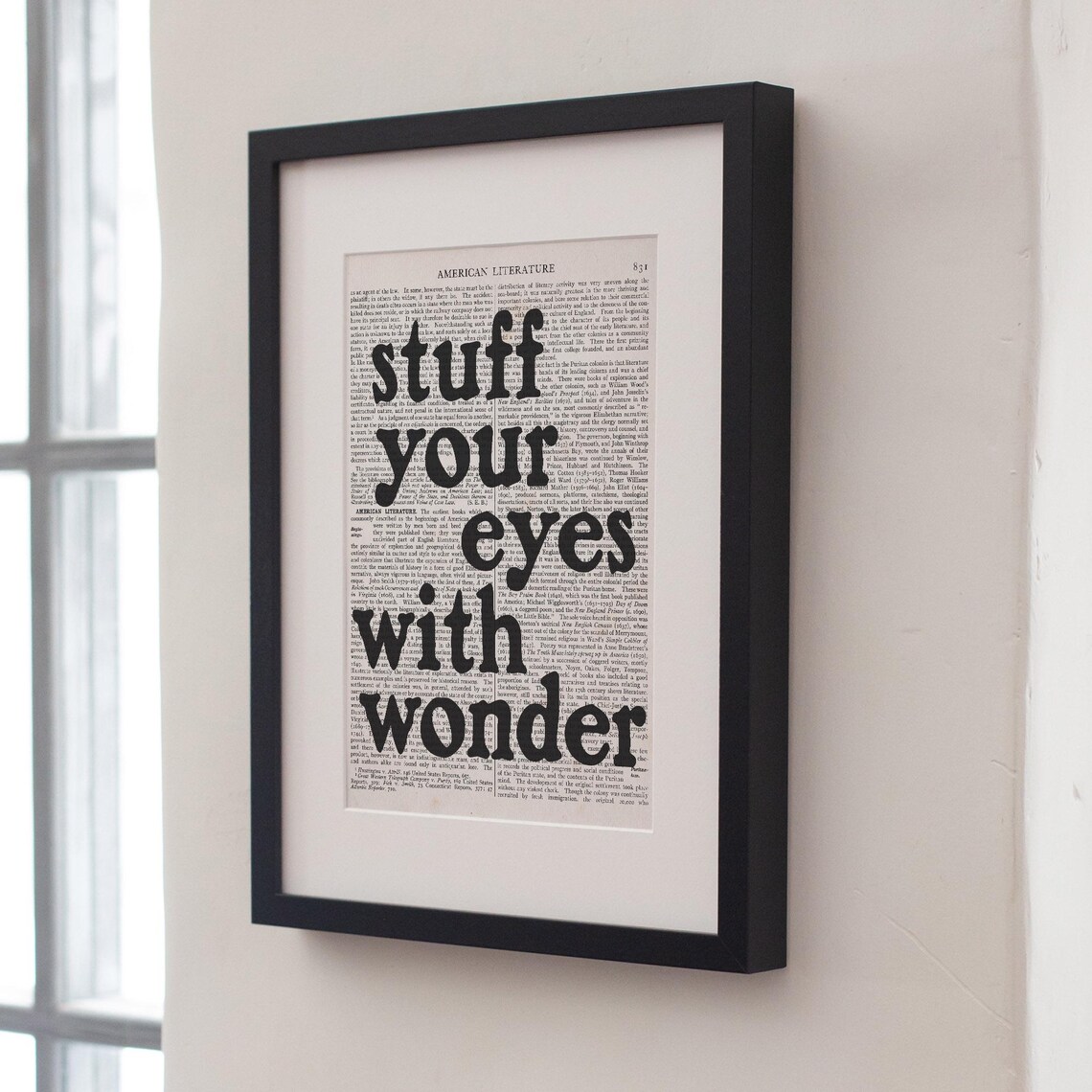 Ray Bradbury Stuff Your Eyes With Wonder Dictionary Page Quote Print - Image 4